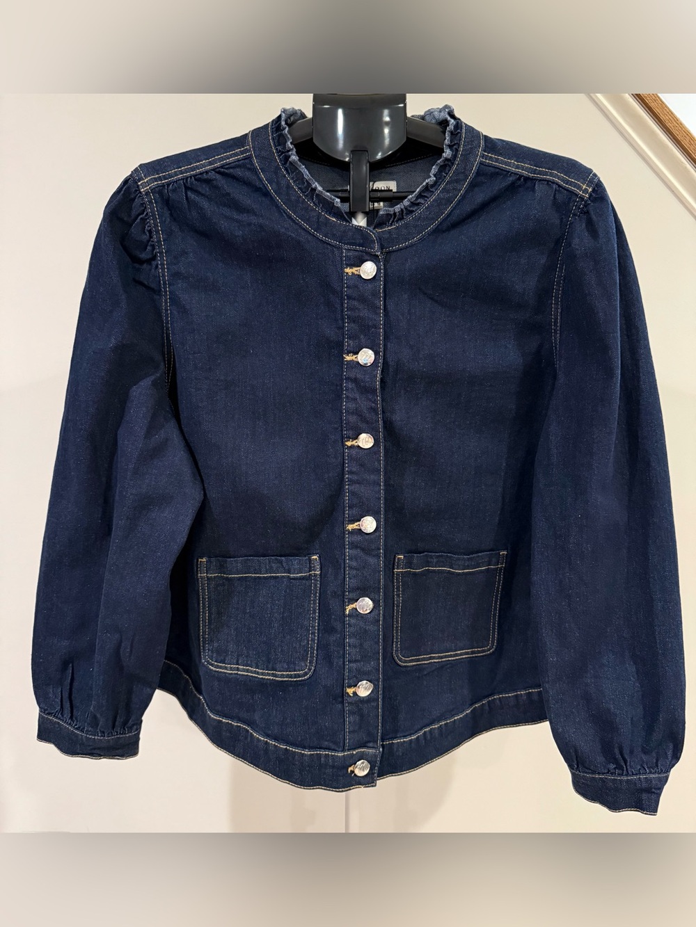 Monsoon Dark Indigo Denim Jacket NWT 18 Plus Jeans Jacket